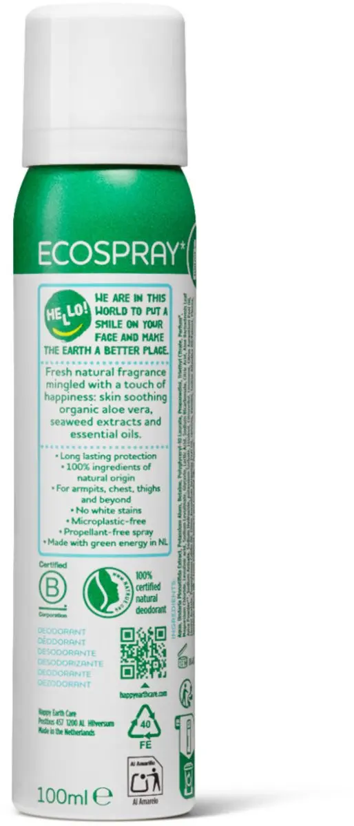 Happy Earth Body Deo Spray Cedar Lime 100ml