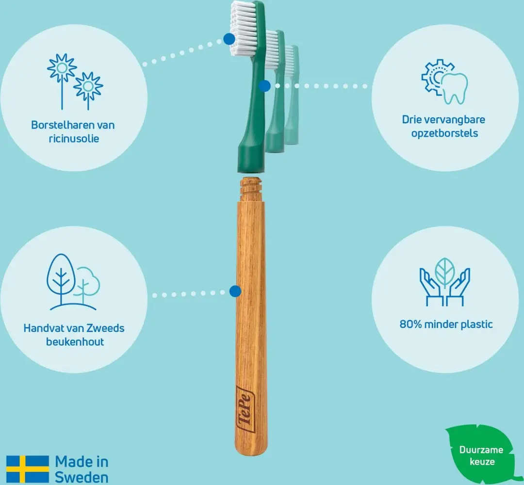 TePe Choice Tandenborstel Groen - 3 Stuks