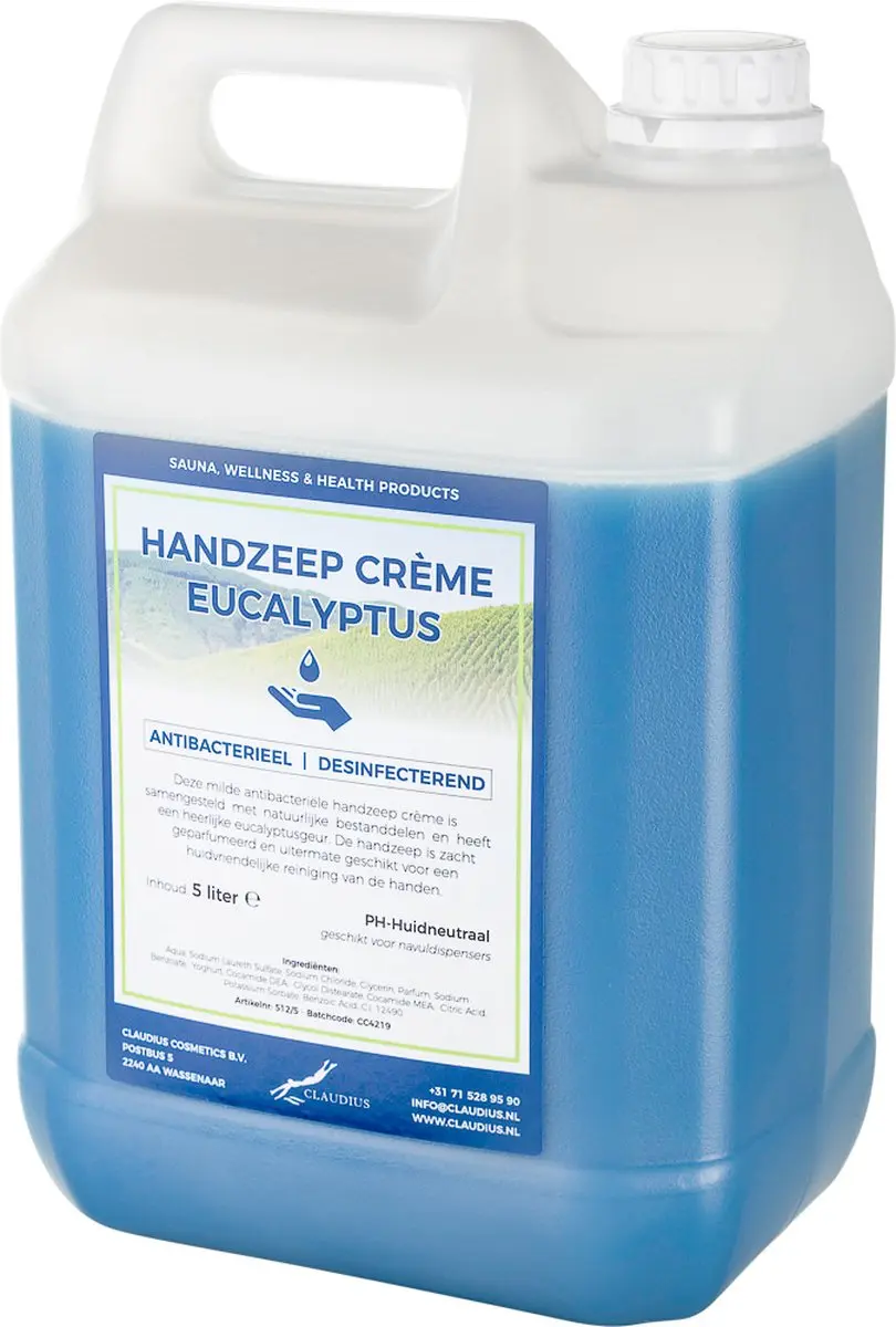 Splashbox Cosmetics Handzeep Crème Eucalyptus 5L