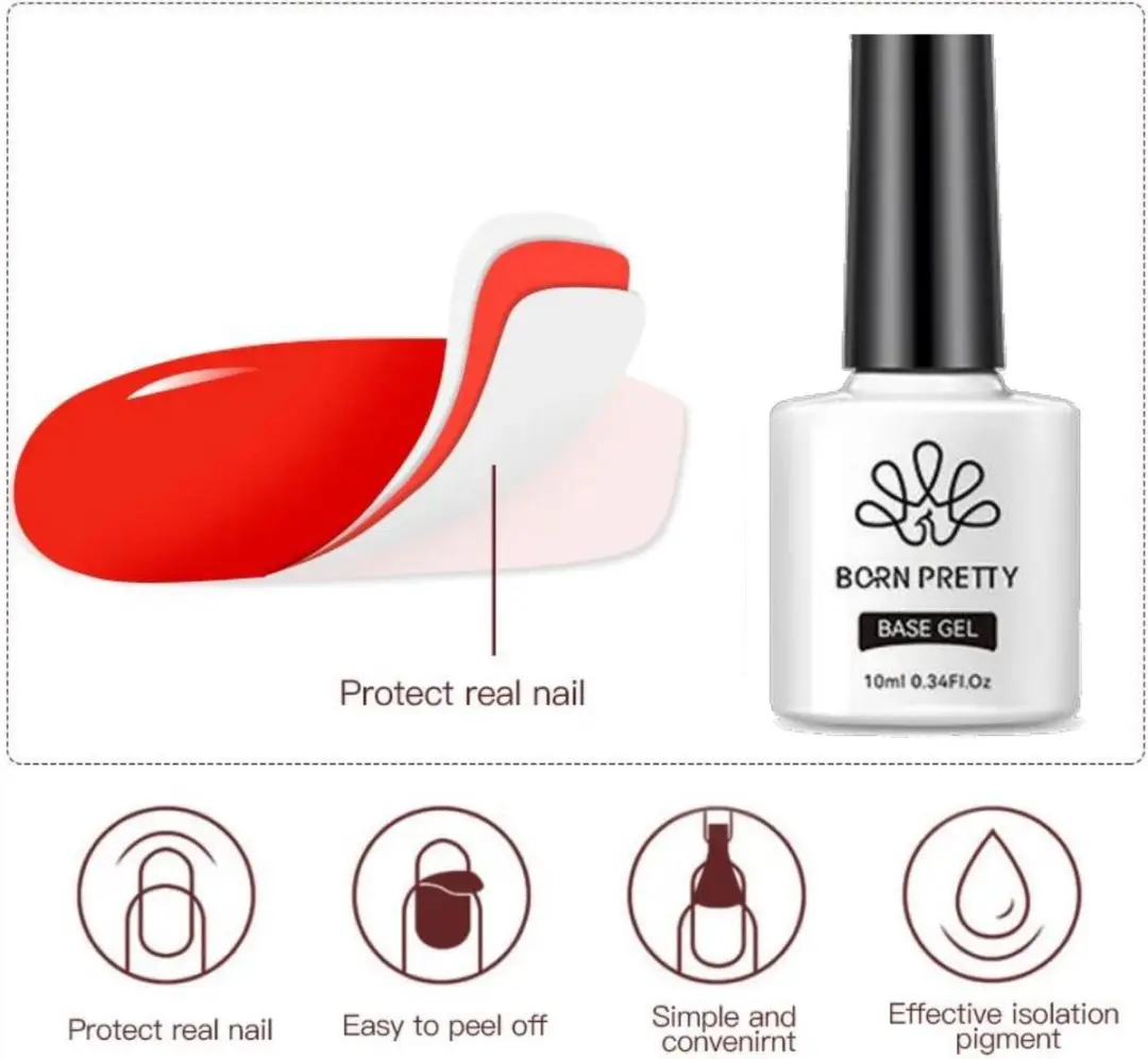 Born Pretty Peel Off Base Coat 10ml - Transparant
