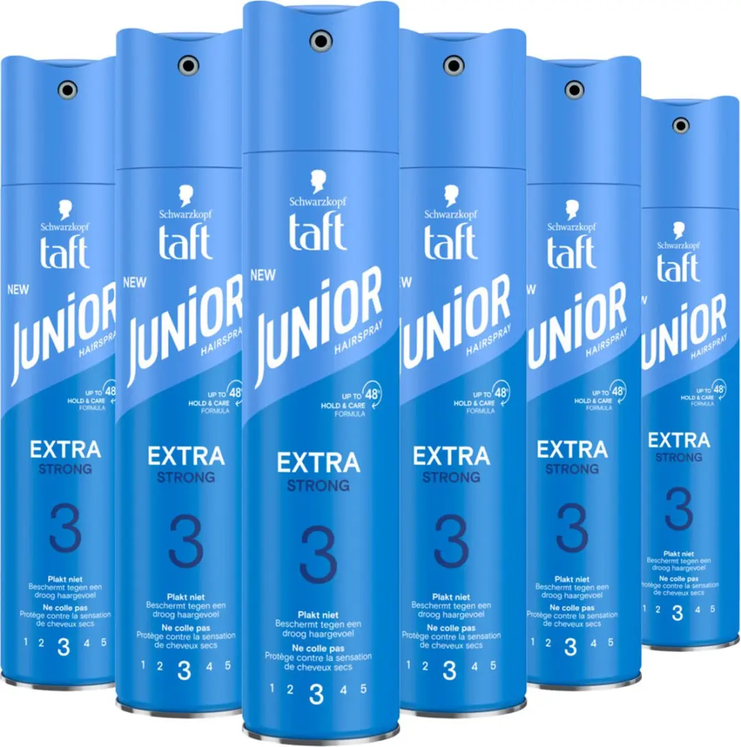 Taft Junior Extra Strong Haarspray 250ml - 6 Stuks