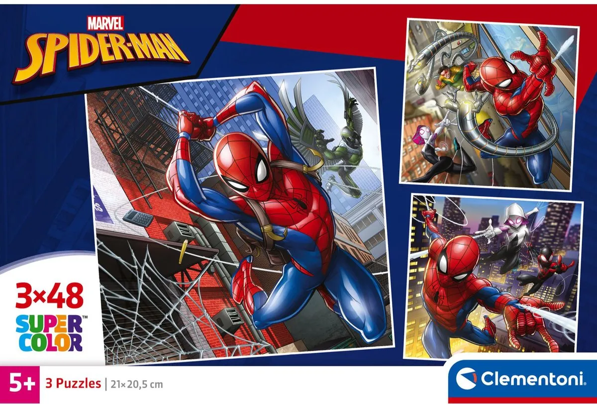 Clementoni Spider-Man Marvel Puzzel 144 Stuks - Multicolor