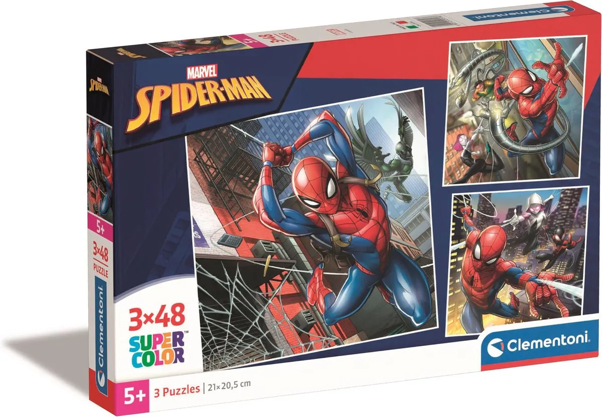 Clementoni Spider-Man Marvel Puzzel 144 Stuks - Multicolor