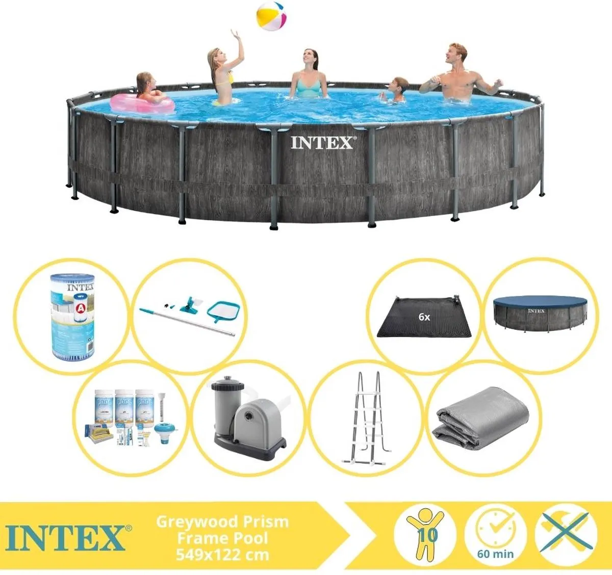 Intex Prism Frame 26744GN Opzetzwembad 549x122cm