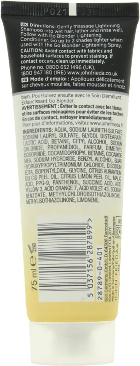 John Frieda Shampoo Go Blonder Lightening 75ml