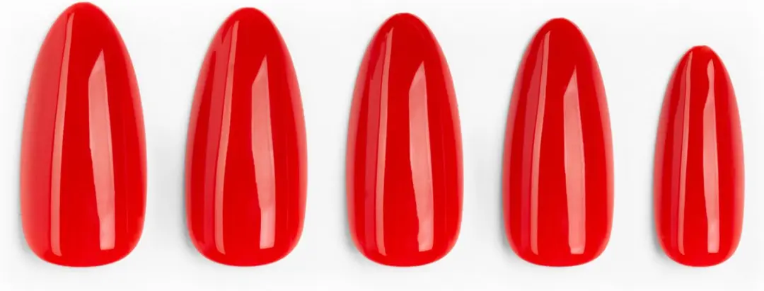 Artistic Nail Design Colourluxe Press On Tips Reddy Or Not - Short Almond