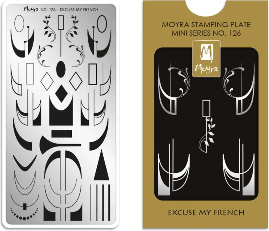 Moyra Mini Stamping Plate 126 'Excuse My French'