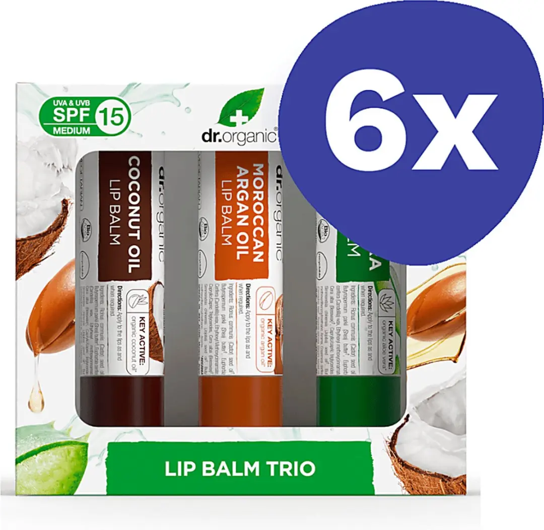 Dr Organic Lippenbalsem Trio