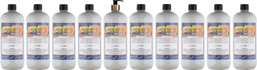 Splashbox Cosmetics Sweet Orange & Cedarwood 1L Body & Hair 2-in-1