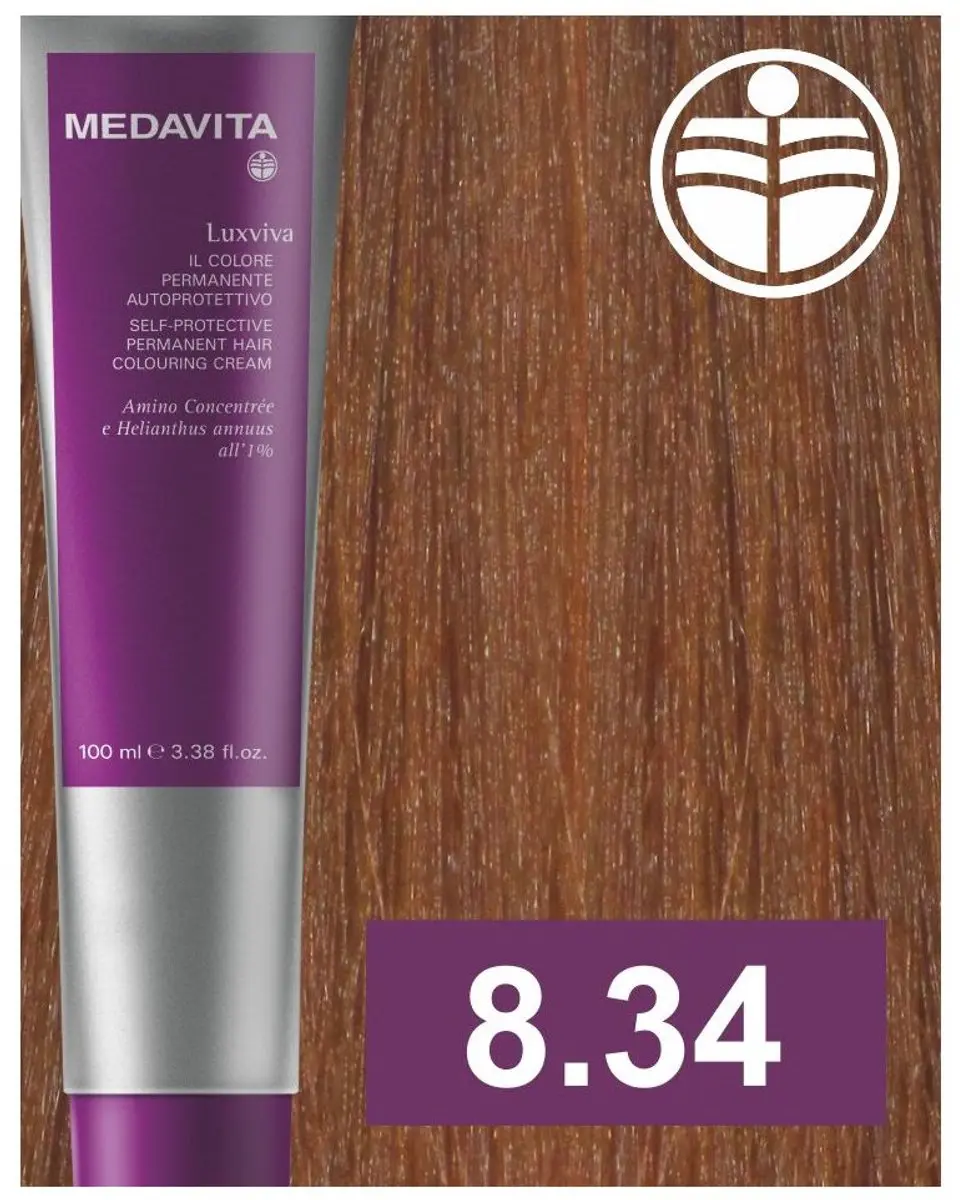 MEDAVITA Color Luxviva 8.34 Lichtblond Goudkoper
