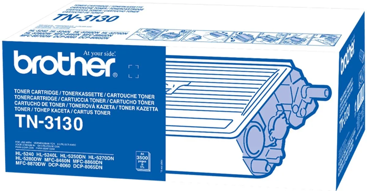 Brother TN-3130 Tonercartridge - Zwart