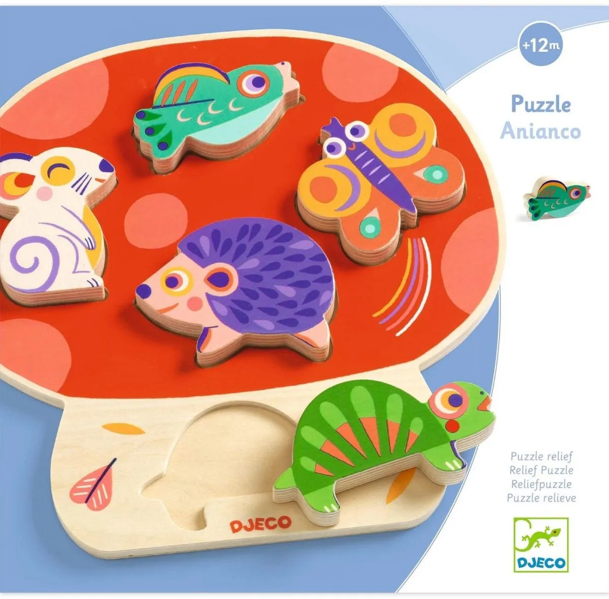 Djeco Houten 3D Puzzel Anianco - 6 Stuks Multicolor