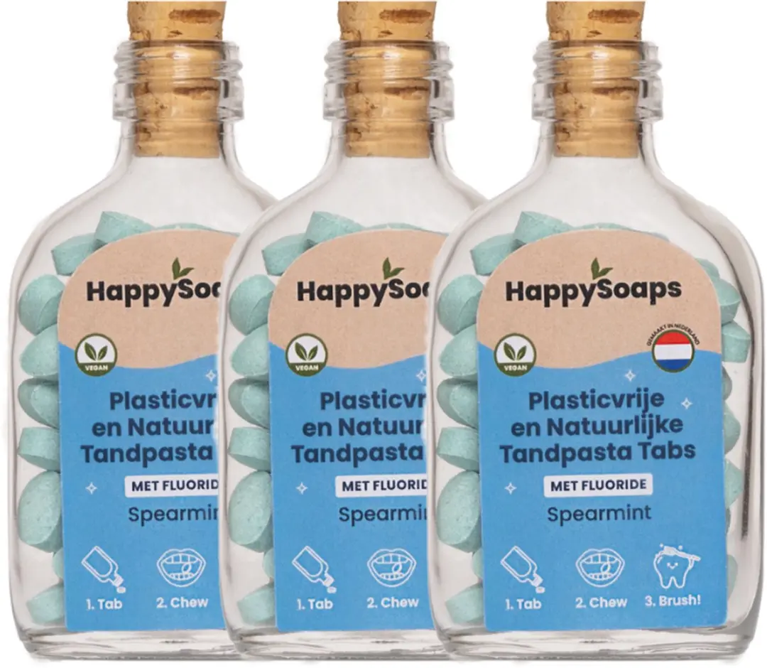 HappySoaps Kwartaalbox Tandpasta Tabs 3x62