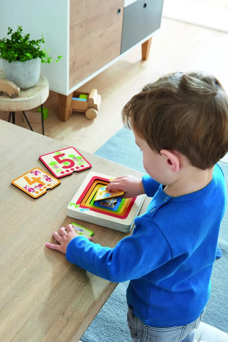 Haba Puzzel Cijfervrienden Junior 5 Stukjes - Multicolor