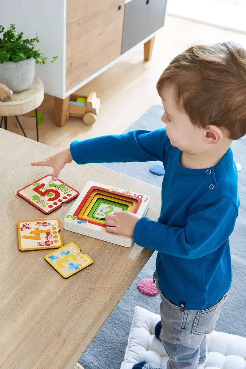 Haba Puzzel Cijfervrienden Junior 5 Stukjes - Multicolor