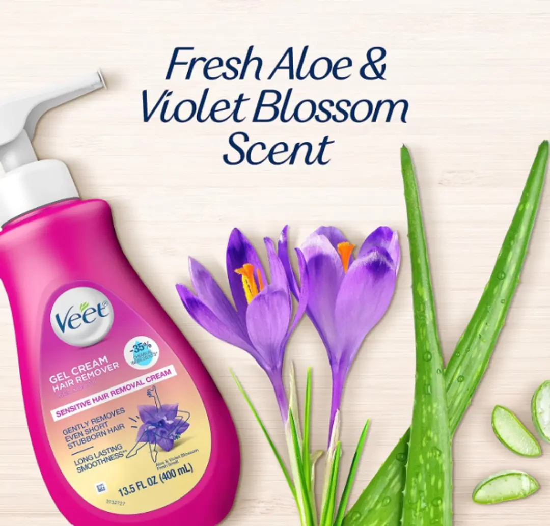 Veet Gel Haarverwijderingscrème Gevoelige Huid 400ml - Aloë Vera & Vitamine E