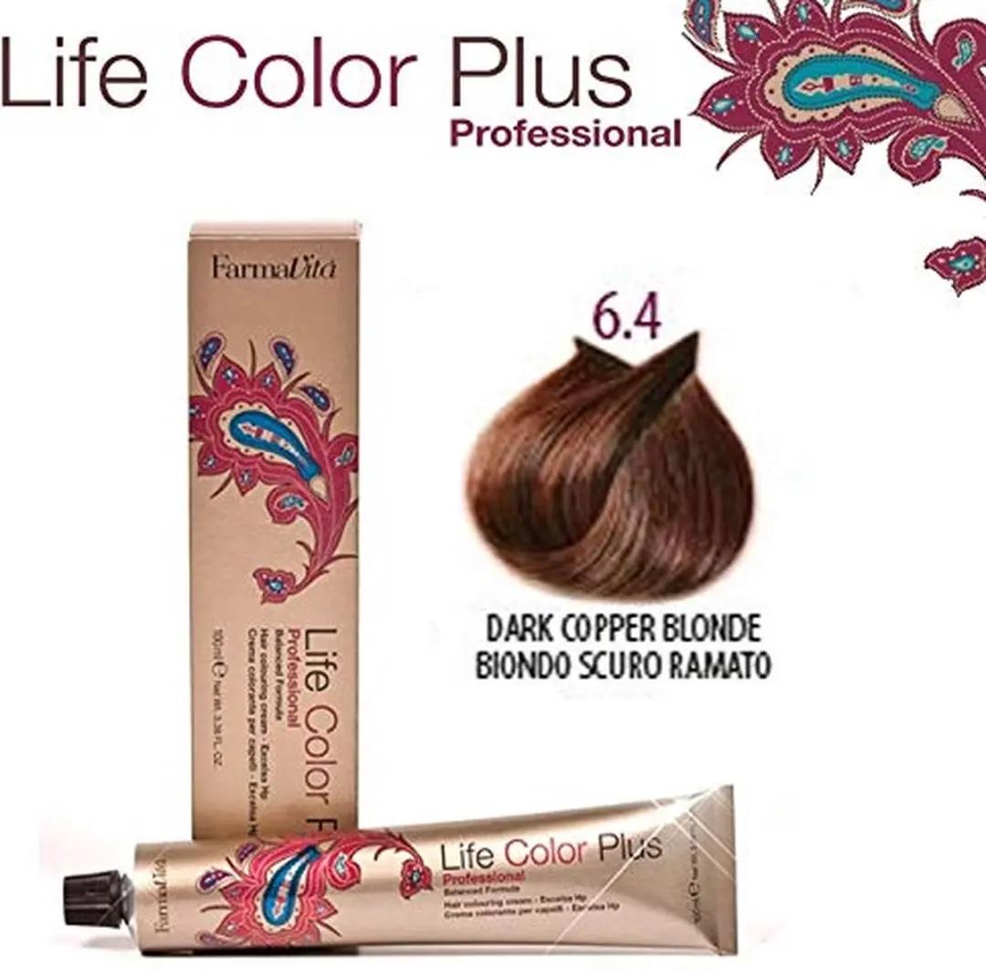 Farmavita Life Color Plus 100ml - 6.4 Dark Copper Blond