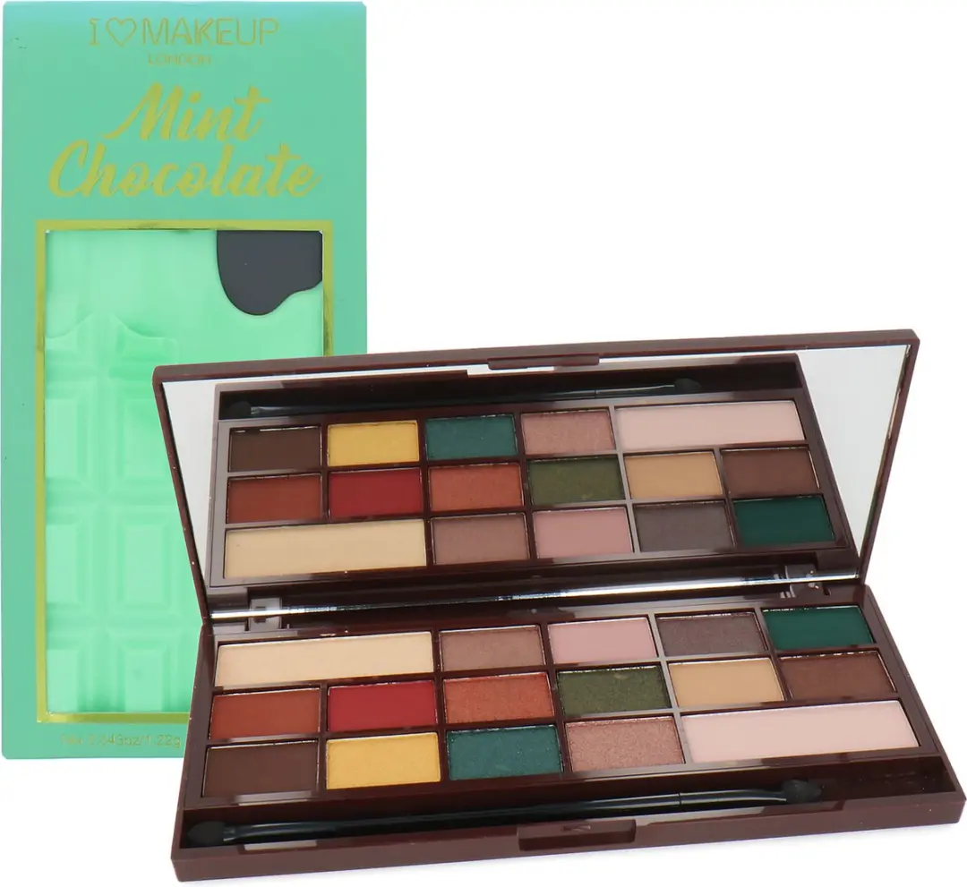 Makeup Revolution I Love Revolution Oogschaduw Palette - Mint Chocolate 16 Kleuren
