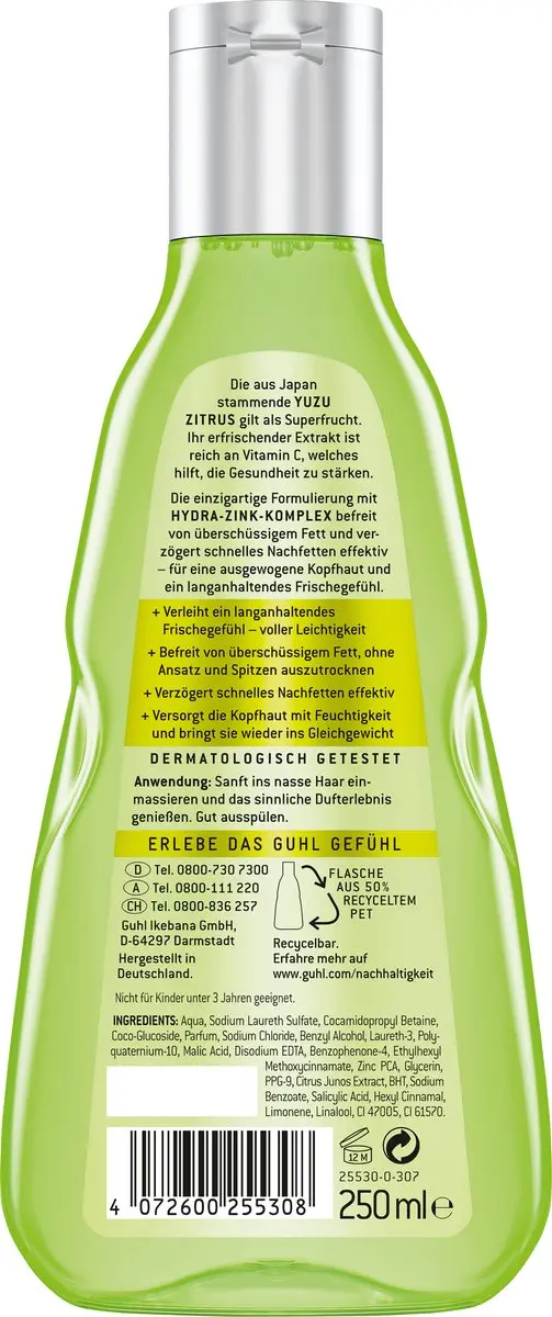 Guhl Shampoo Frisheid & Lichtheid Anti-Vet 250ml