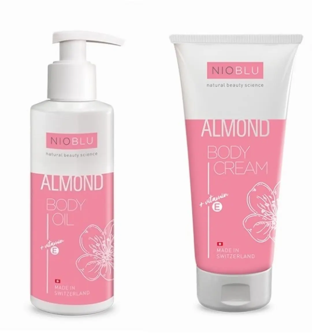 NioBlu Almond Bodyolie & Bodycrème Set
