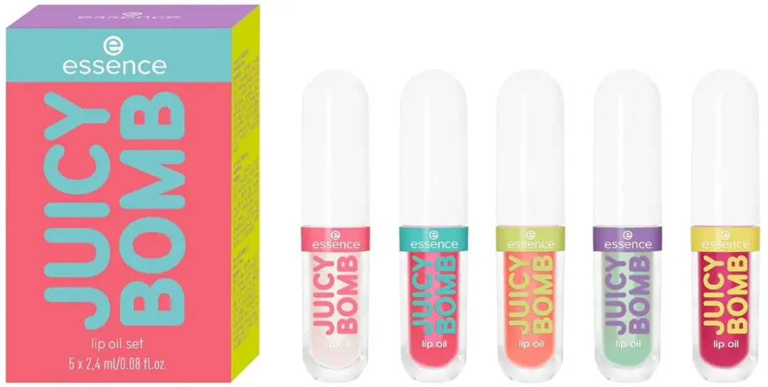Essence Juicy Bomb Lip Oil Set - 5 Kleuren - 12ml - afbeelding 6 van 6
