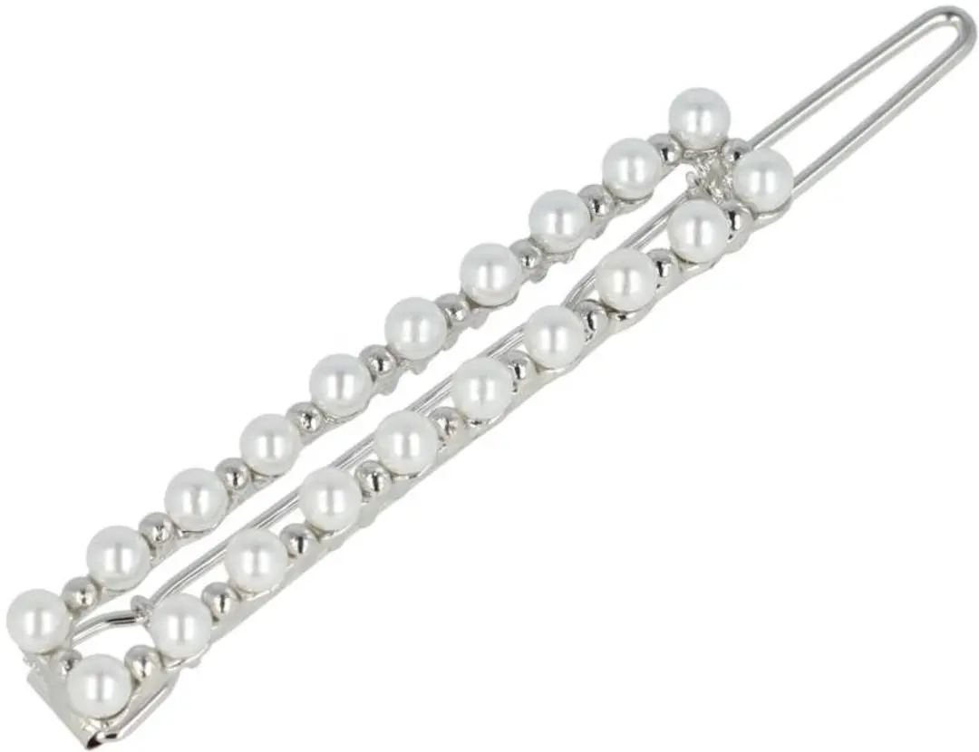 Haarsoires Haarspeld 5cm - Parelwit Zilver