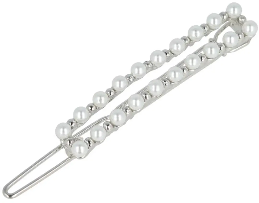 Haarsoires Haarspeld 5cm - Parelwit Zilver