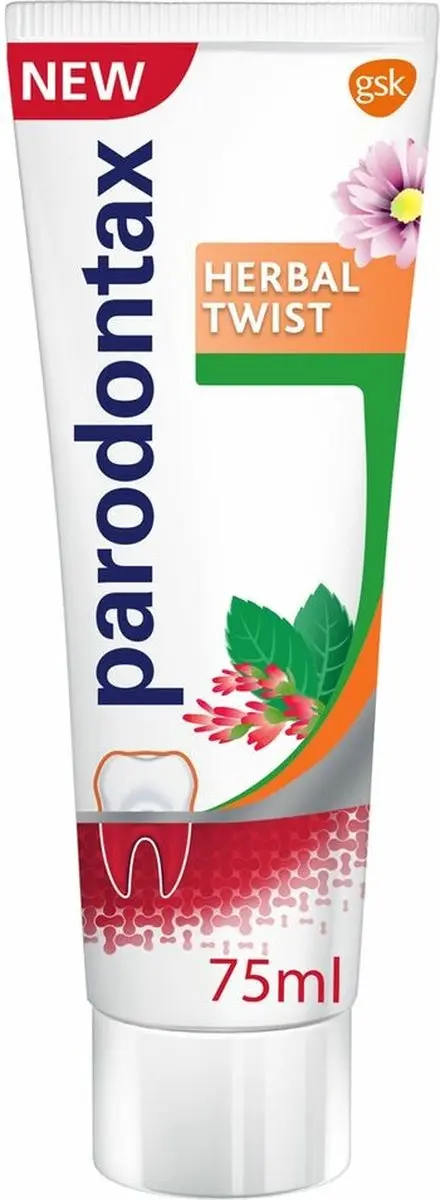 Parodontax Herbal Twist Tandpasta - 300ml (4x75ml) - Gember & Munt