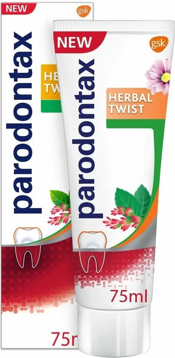 Parodontax Herbal Twist Tandpasta - 300ml (4x75ml) - Gember & Munt