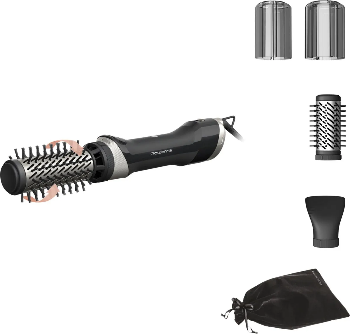 Rowenta Brush Activ Renewal UB9530 Krulborstel - 1000W - 2 Snelheden - Zwart/Zilver
