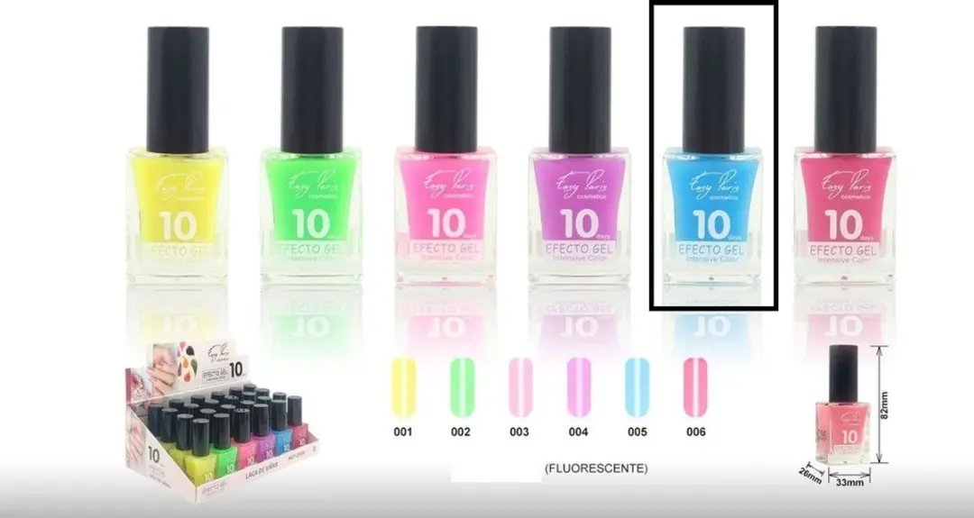 Easy Paris Cosmetics Gel Nagellak 005 Fluoriserend Transparant Blauw