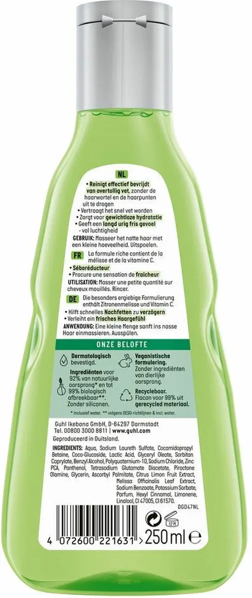 Guhl Fris & Luchtig Shampoo - 4x250ml