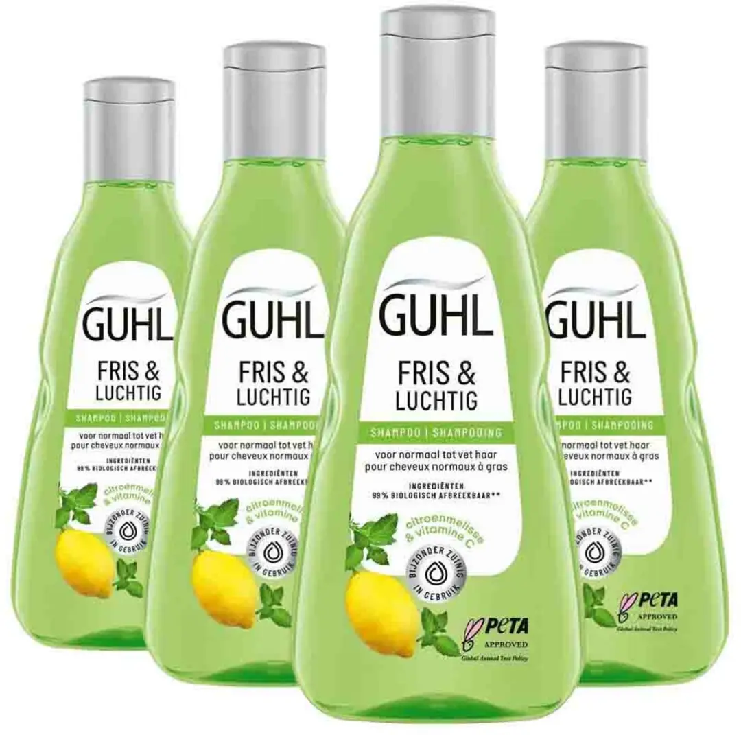 Guhl Fris & Luchtig Shampoo - 4x250ml