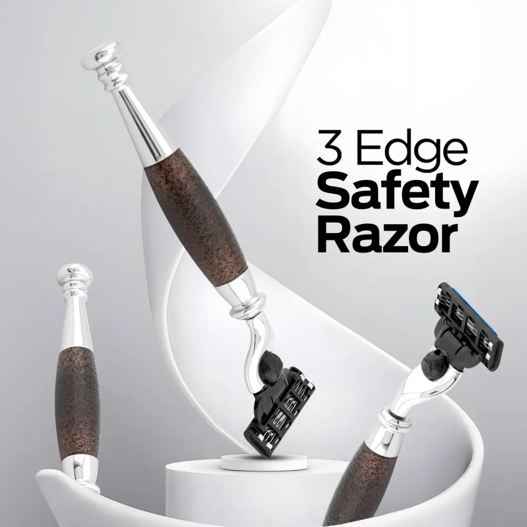 Haryali London 3 Edge Scheermes Kastanjebruin
