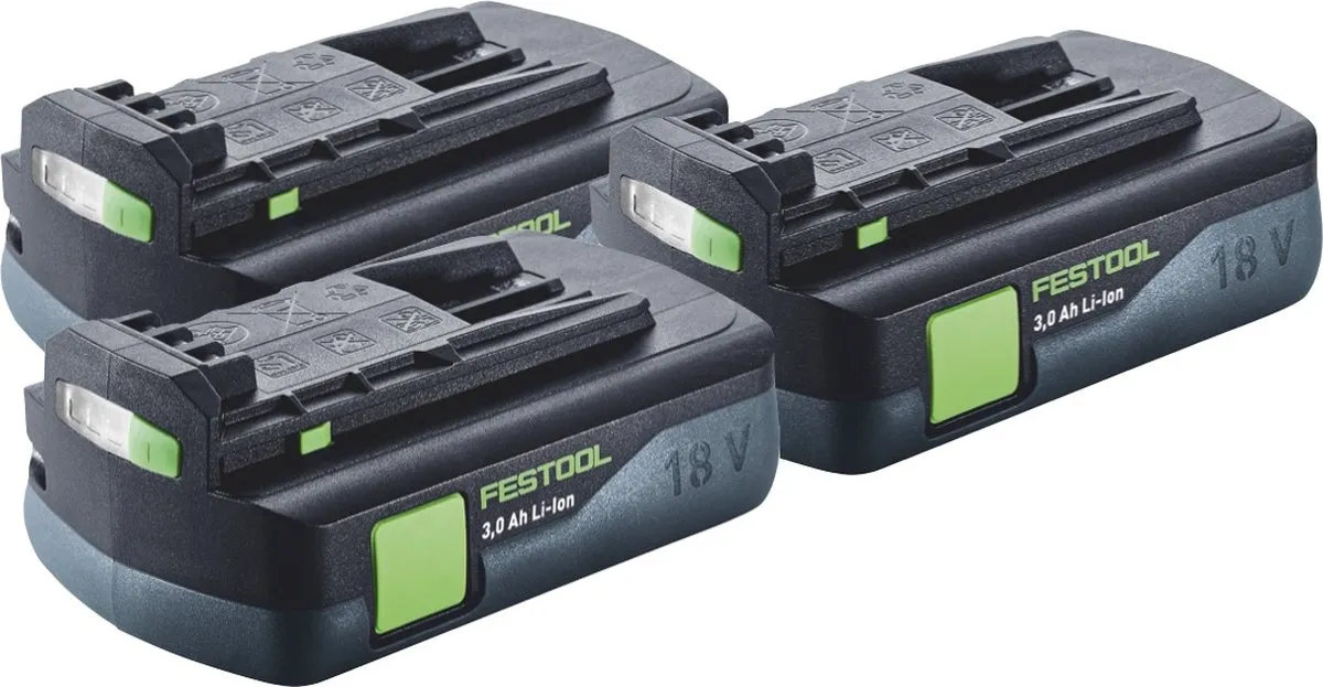 Festool BP 18 Li 3,0 C Accu 3x 3000mAh - 3 Stuks
