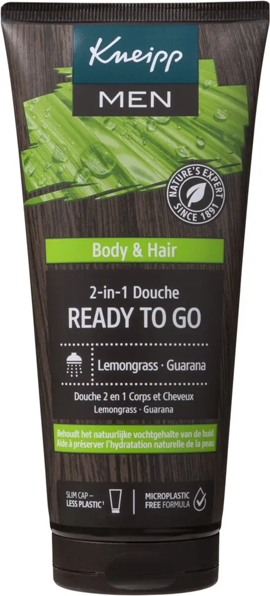 Kneipp Men 2-in-1 Douchegel Shampoo 6x200ml - Citroengras & Guarana