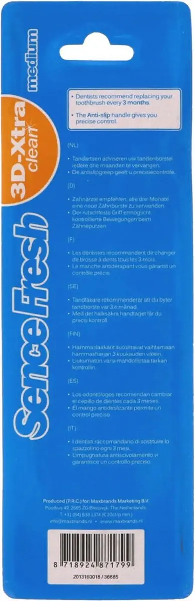Sence Tandenborstels 3D Extra Clean Medium - 20 Stuks (6x3) - Assorti