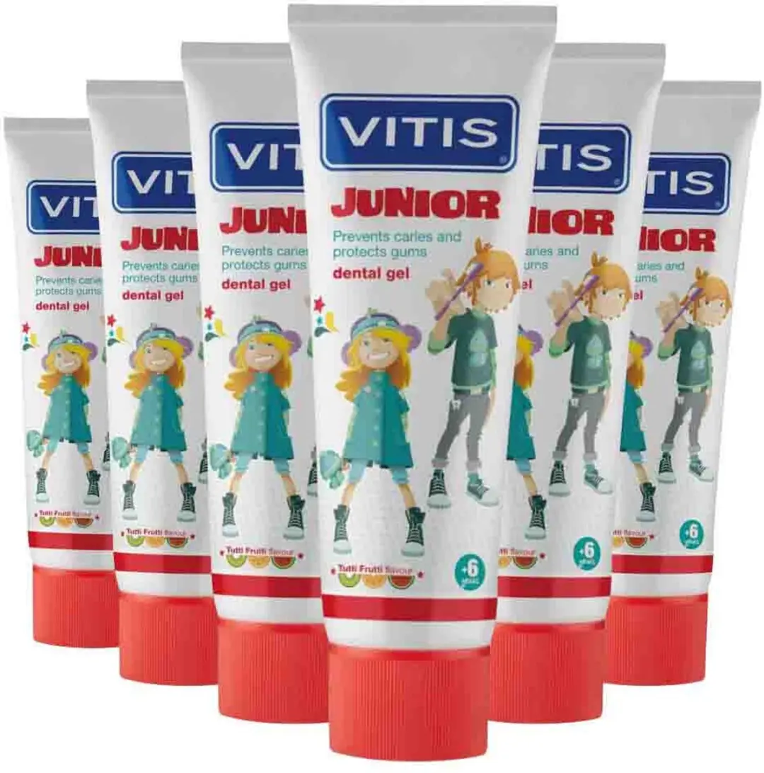 Vitis Junior Tandpasta 6x75ml