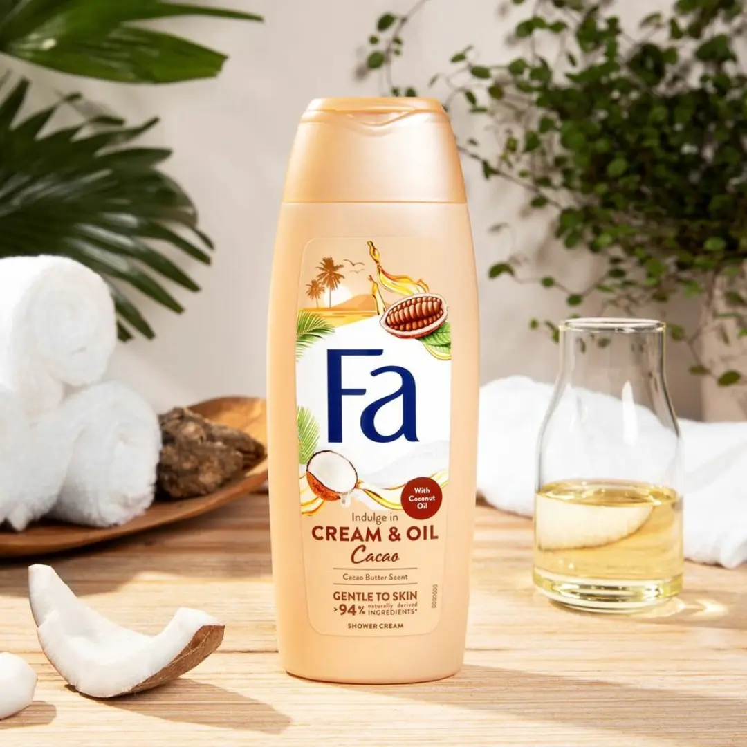 Fa Douchegel Cream & Oil Cacaoboter 250ml - 4 Stuks