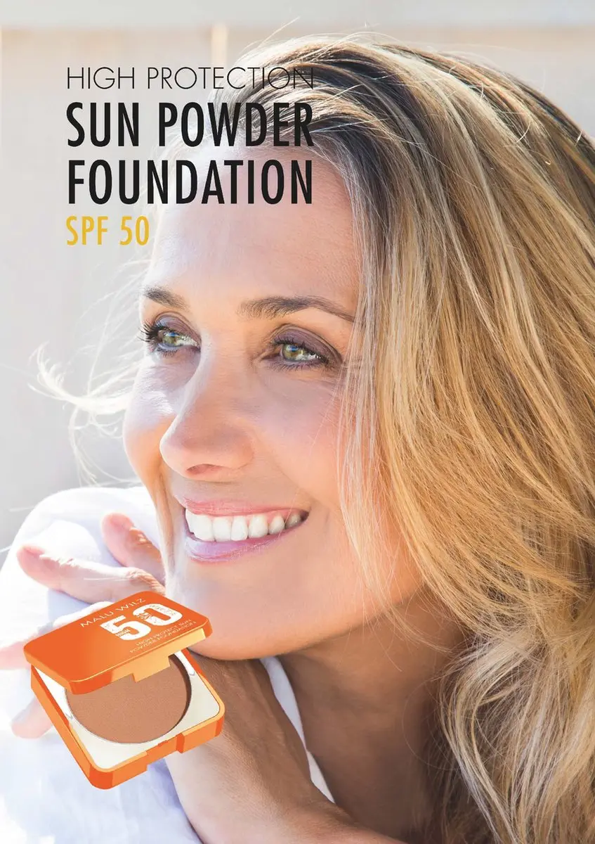 Malu Wilz High Protection Sun Powder Foundation SPF 50 - Cool beige 9g - afbeelding 6 van 6