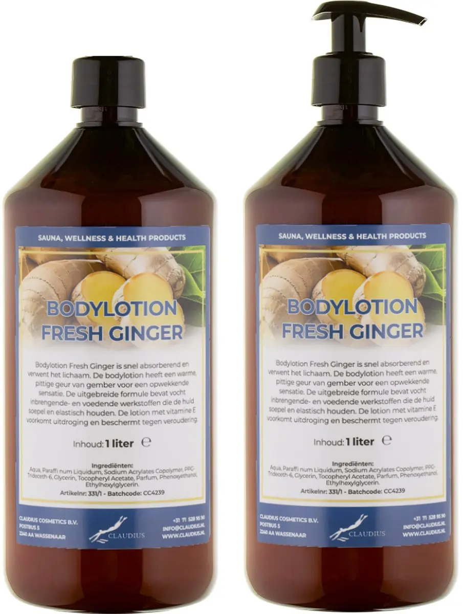 Splashbox Cosmetics Bodylotion Fresh Ginger 2 Liter - 2 Stuks