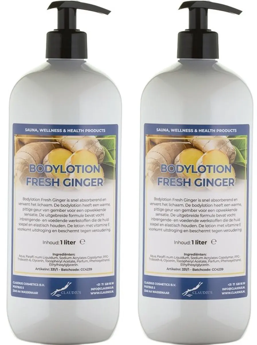 Splashbox Cosmetics Bodylotion Fresh Ginger 2 Liter - 2 Stuks