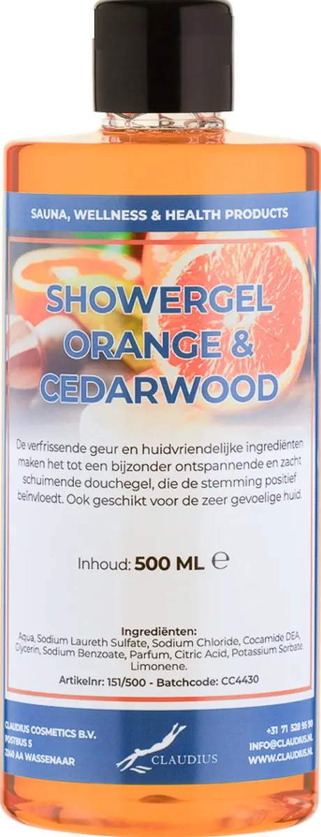Splashbox Cosmetics Douchegel Sweet Orange & Cedarwood 500ml