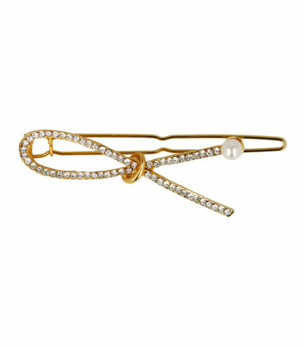 Haarsoires Haarspeld 5cm - Goud - Strass Steentjes