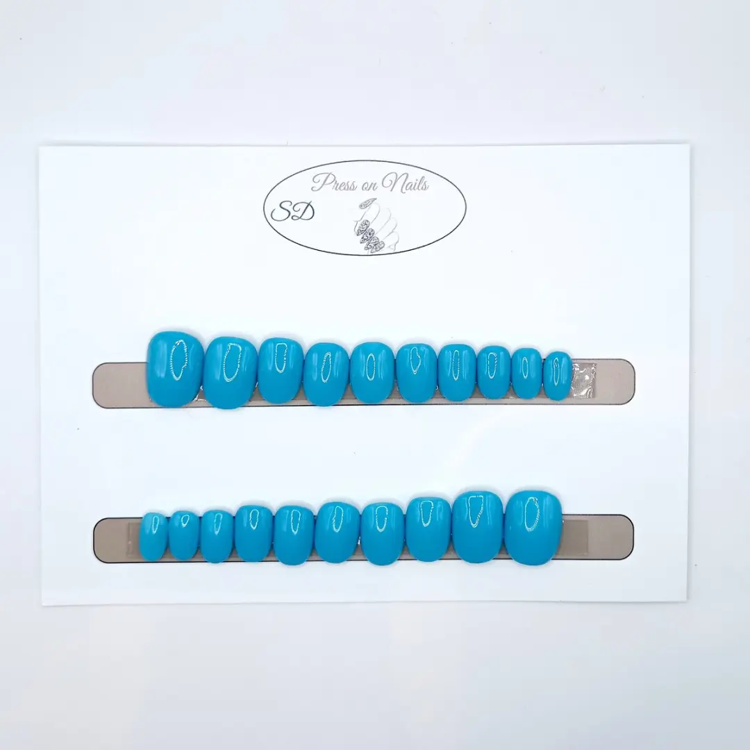 SD Press on Nails Blauwe Plaknagels - 50g - afbeelding 6 van 6