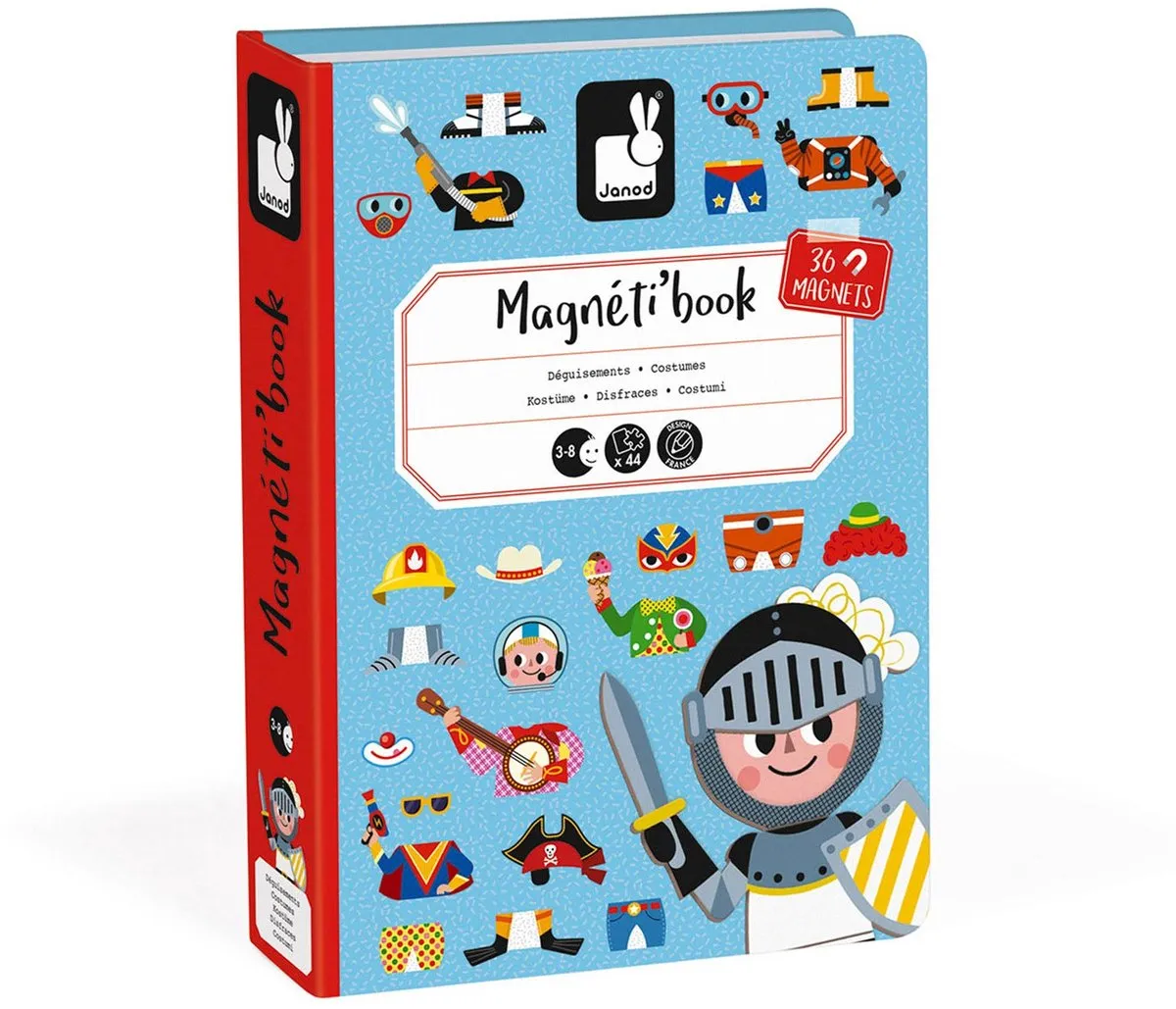 Janod Magnetibook Verkleedfeest Jongens 2719 - 36 Magneten