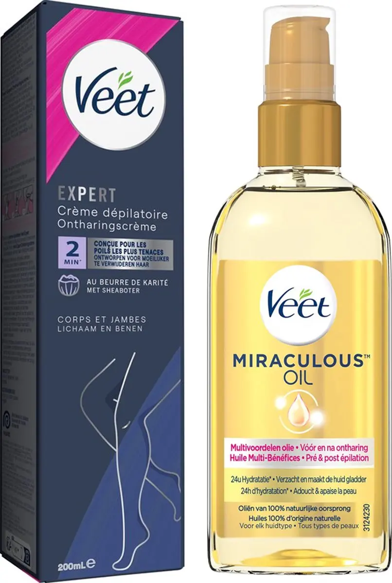 Veet Miraculous Oil Ontharingscrème Benen 200ml
