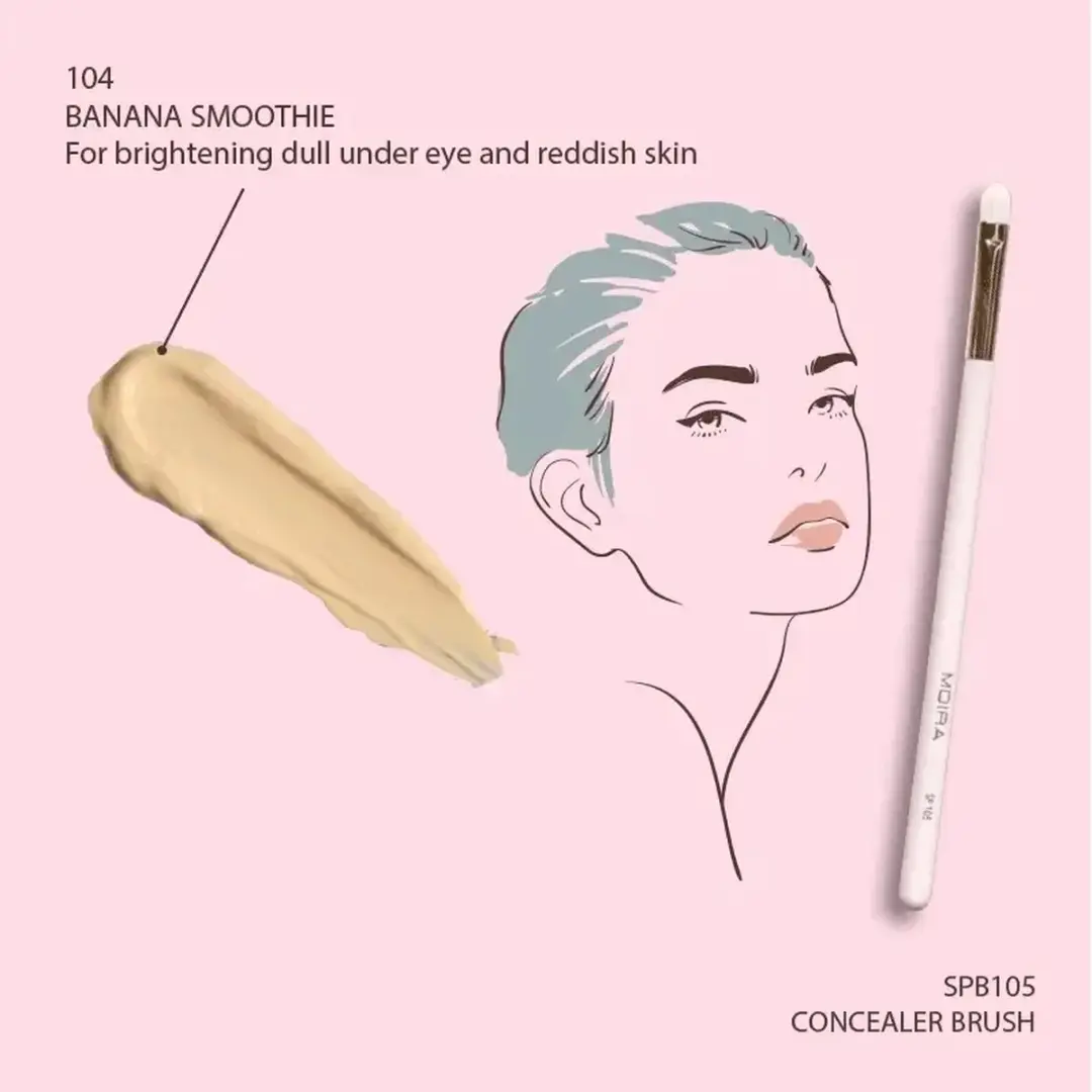 Moira Color Correcting Concealer 104 Banana Smoothie - 7.5ml - Geel