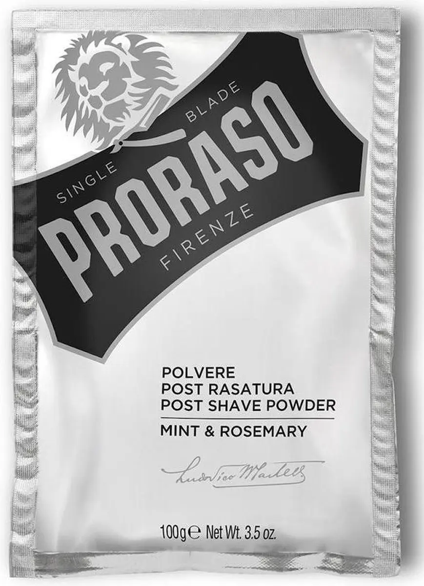 Proraso Talkpoeder Mint & Rosemary 100g