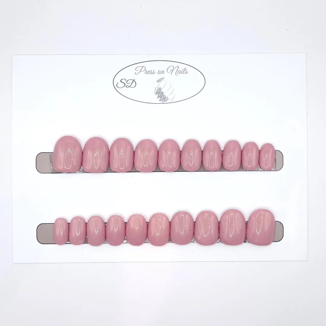 SD Press on Nails B-150 Nude Shimmer XS Kunstnagels - 20 Stuks